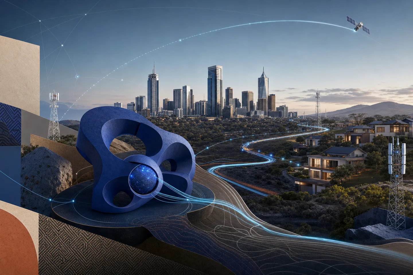 ZadiNet connectivity linking Kenyan homes, businesses, fibre, wireless and satellite networks